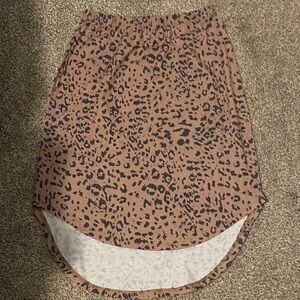 Leopard Print Brown Skirt